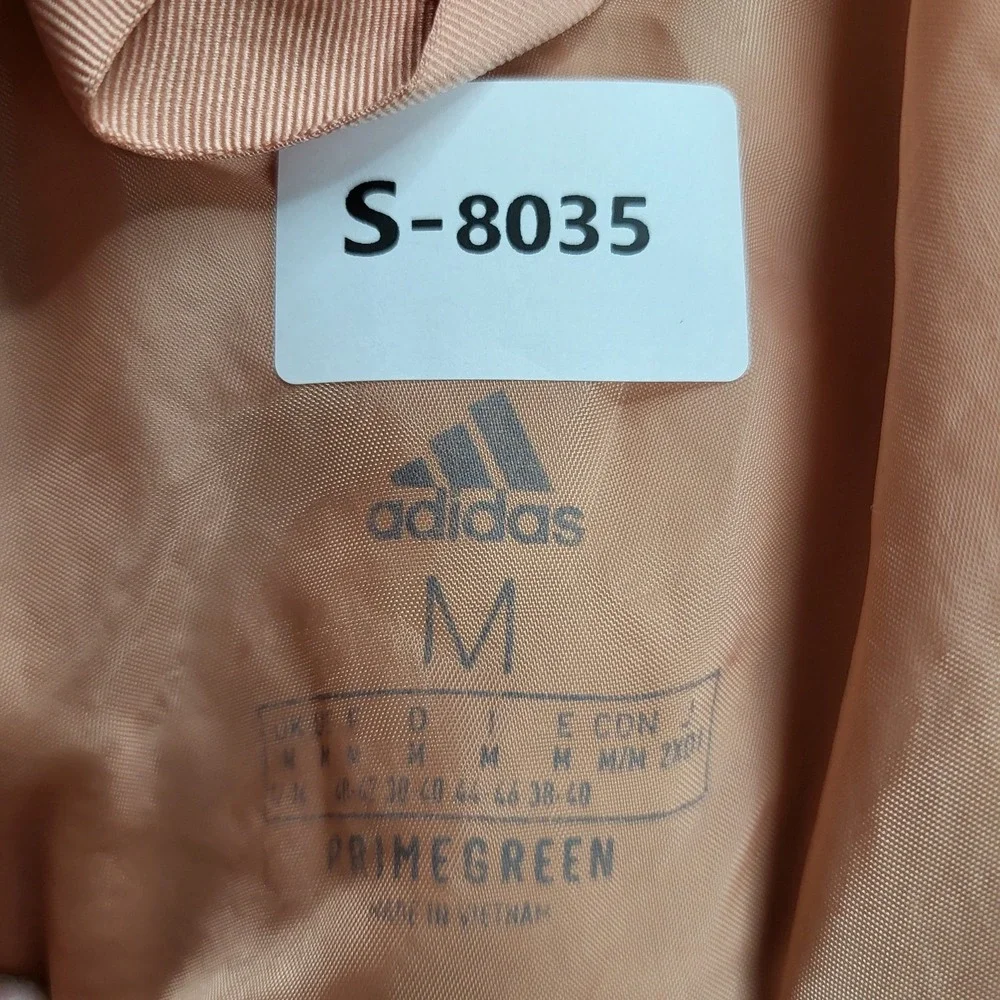 Adidas Women Jacket M Peach Windbreaker Primegreen Insulated Basic 3‎ Stripe